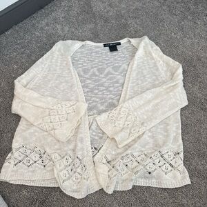 United States Sweaters Cream Open-Front Cardigan